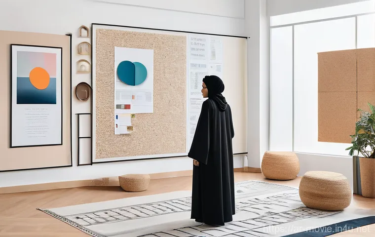 영화 제작사에서 배울 수 있는 기술 - **Prompt:** A diverse content creator, dressed in stylish yet modest everyday attire (e.g., a long-s...