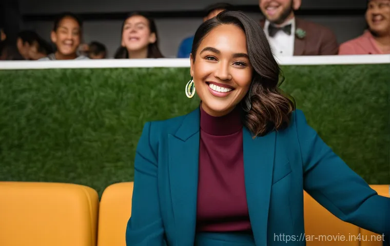 영화 제작사에서 배울 수 있는 기술 - **Prompt:** A focused and elegant content creator, a young Arab woman wearing a chic, flowing abaya ...