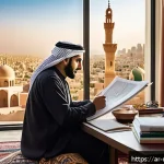Home 20 단편영화 제작 사례 - A thoughtful Arab filmmaker in casual modern clothing reviewing a script in a cozy, sunlit room deco...